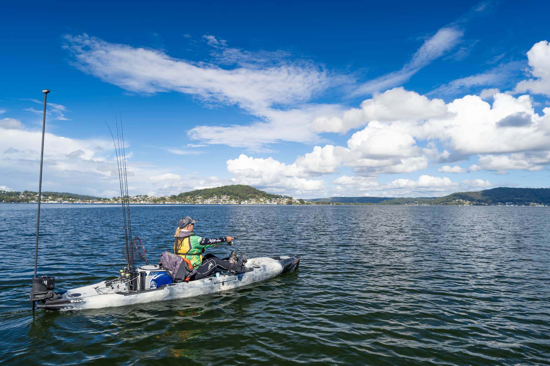 Ruth Beeby On Hobie Outback Fishing Kayak Woy Woy